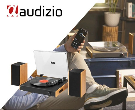 Gramofon z głośnikami vintage RP335BB jasny brąz Audizio