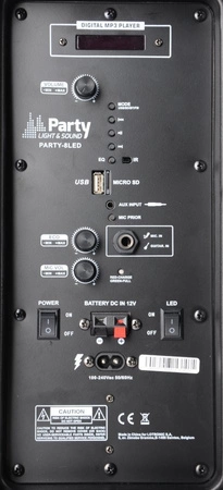 Kolumna mobilna z mikrofonem 300W Party Light&Sound PARTY-8LED