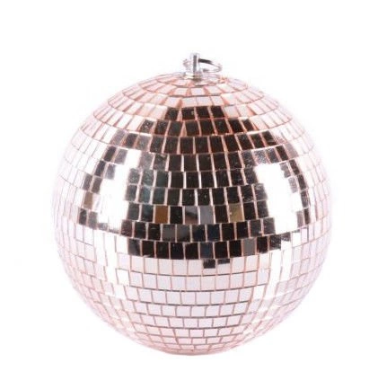 Zestaw: Kula lustrzana 20cm różowo- złota+ reflektor pinspot LED VNSP