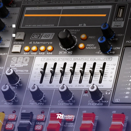 Mikser sceniczny 12-kanałowy PDM-T1204 DSP/MP3 Power Dynamics