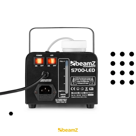 Zestaw: Wytwornica dymu LED 700W S700-LED+ belka ultrafiolet+ stroboskop