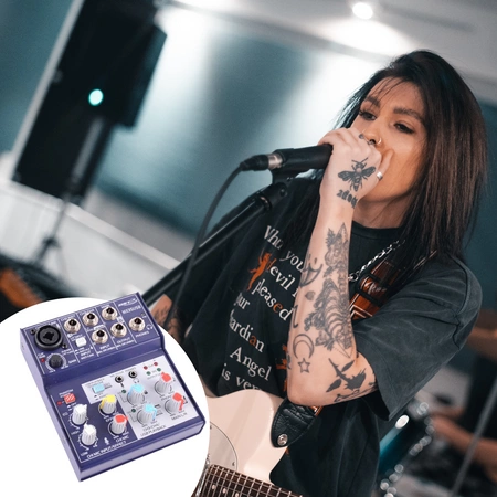 Mikser 4- kanałowy USB BST MX35USB