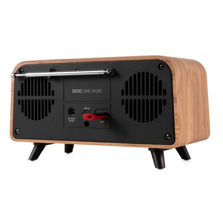 Radio DAB+ i FM w stylu retro Desio jasne drewno Audizio