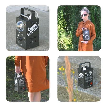 Zestaw: Wytwornica dymu z efektem LED i Jelly Ball SATURN+ płyn do dymu 1l