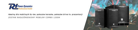 Zestaw nagłośnieniowy ComboSet 1200W subwoofer 12'' 2x kolumna 6,5'' Power Dynamics
