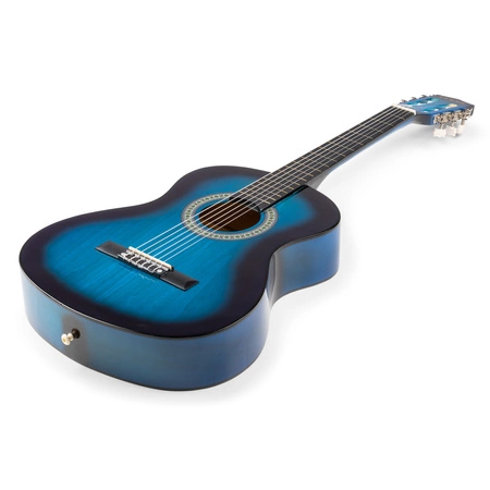 Gitara klasyczna 3/4 dla dziecka młodzieżowa SoloArt Max niebieska+ akcesoria