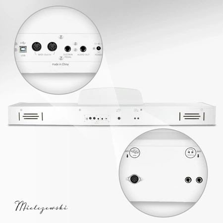 Pianino cyfrowe 88 klawiszy ARIA I białe Mielczewski