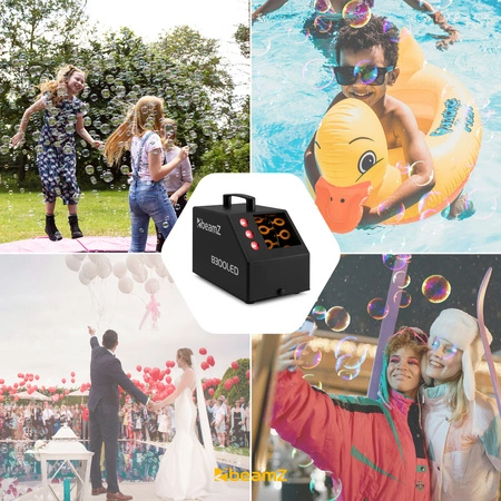 Zestaw: Wytwornica baniek z efektem LED RGB B300LED pilot Beamz+ płyn do baniek 5l