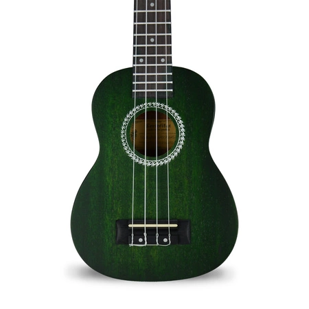 Zestaw: Ukulele sopranowe 21" HRF21 zielone+ akcesoria Golden Guitar