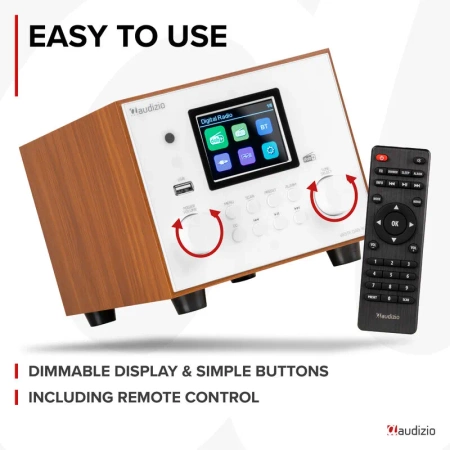 Radio Audizio Vieste DAB+ z subwooferem, białe