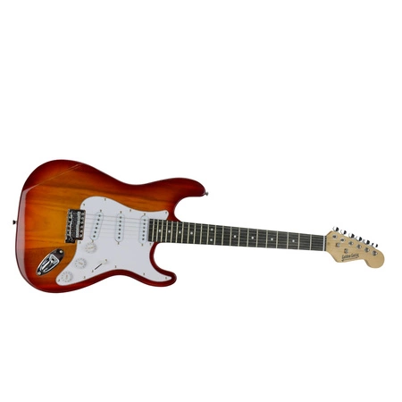 Gitara elektryczna - kompletny zestaw -Golden Guitar STEG-20 wiśniowa Stratocaster