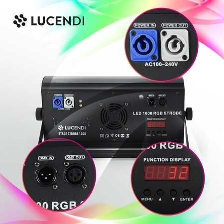 Stroboskop LED RGBW 380W STAGE STROBE 1000 Lucendi