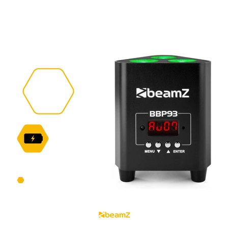 Oświetlacz Bateryjny BBP93 LED Uplight Par 3x10W RGBW 4-w-1