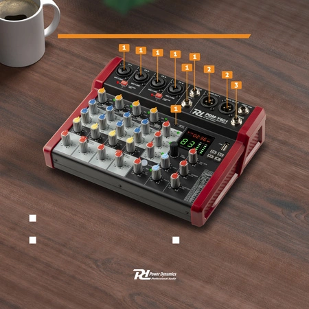 Mikser 6- kanałowy PDM-Y601 Power Dynamics