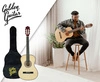 Zestaw: Gitara klasyczna 4/4 38" kolor naturalny GK38NAT Golden Guitar+ pokrowiec+ tuner+ struny+ kostki