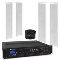 System zewnętrznych głośników kolumnowych 4 x OCS5 50W 100V IPX4 z wzmacniaczem