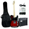 Gitara elektryczna - kompletny zestaw -Golden Guitar TEEG-30 Czarno-czerwona Telecaster
