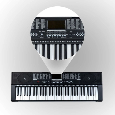 Zestaw: Keyboard 61 klawiszy bateryjno-sieciowy+ statyw