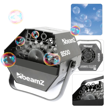 Zestaw: Wytwornica baniek BeamZ B500+ płyn do baniek 1l