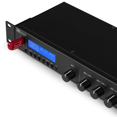 Odtwarzacz multimedialny Power Dynamics PDC90 ze wzmacniaczem DAB+/USB/MP3/BT