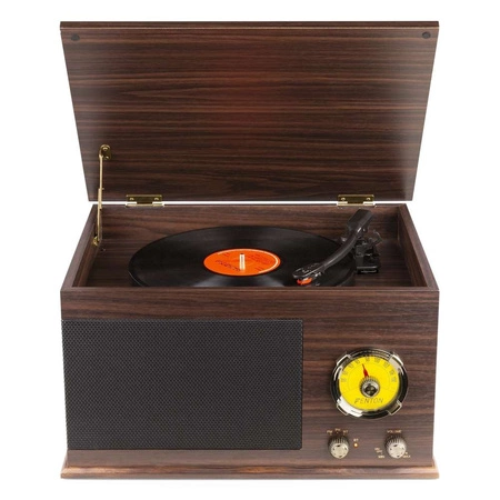 Gramofon RP173 Fenton Vintage USB BT FM brązowy+ winyl gratis