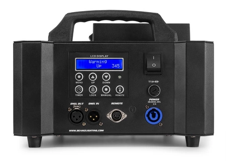 Zestaw: Wytwornica dymu pionowego LED BLAZE1800 + płyn do dymu CO2 5lBeamz