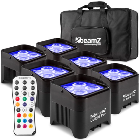 Zestaw 6 oświetlaczy bateryjnych BBP94 LED 4x10W + dedykowany soft case