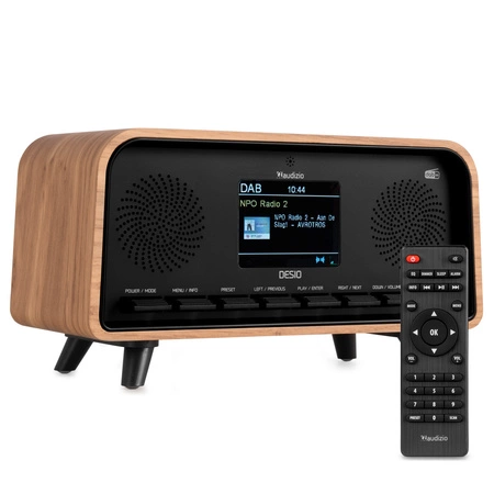 Radio DAB+ i FM w stylu retro Desio jasne drewno Audizio