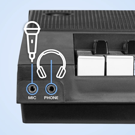 Keyboard 61- klawiszy bateryjny+ mikrofon KB15 Max