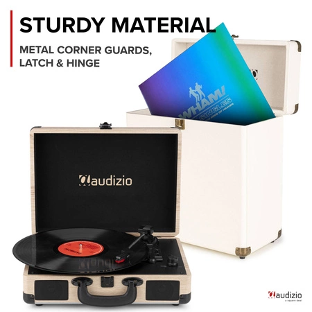 Futerał na płyty winylowe Audizio RC32, kremowy