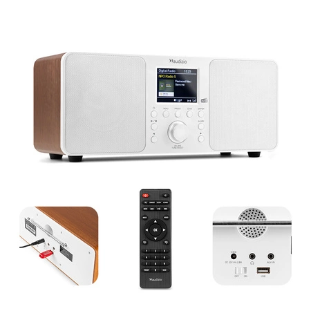Radio stereo Genua DAB+ BT białe Audizio 