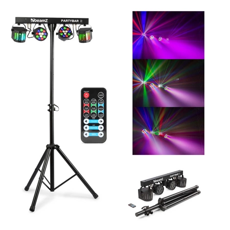 Zestaw oświetleniowy PAR Derby BeamZ Partybar2