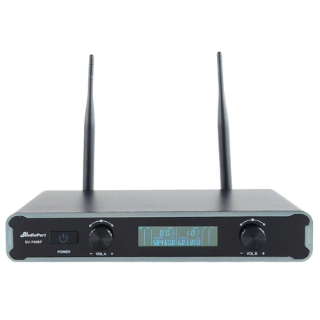 Zestaw mikrofonów bezprzewodowych UHF 2x nagłowny+ 2x krawatowy 2x bodypack+ stacja Audioport SU-740HH