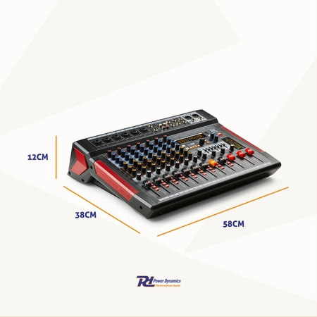 Mikser sceniczny 12-kanałowy PDM-T1204 DSP/MP3 Power Dynamics