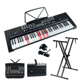 Zestaw: Keyboard 61 podświetlanych klawiszy+ podwójny statyw pod keyboard