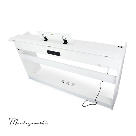 Pianino cyfrowe ze statywem 88 dynamicznych klawiszy ETIUDA białe Mielczewski