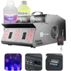 Zestaw: Wytwornica baniek i dymu z efektem LED Octopus 1500BL DMX  pilot Firefog + płyn do dymu i baniek 2x 1L