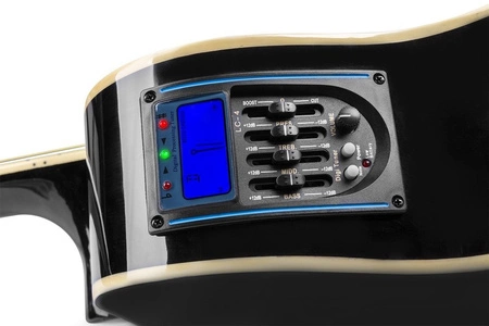 Zestaw: Gitara elektroakustyczna ShowKit Max czarna+ wzmacniacz+ akcesoria