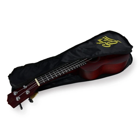 Zestaw: Ukulele sopranowe 21" HRF21 czerwone+ akcesoria Golden Guitar