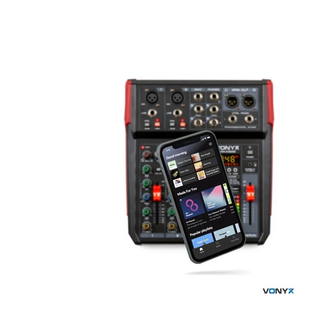 Mikser muzyczny 6-kanałowy VM-KG06 BT/DSP/USB Vonyx
