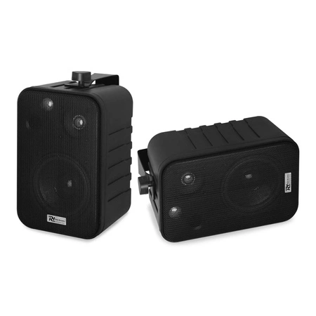 Zestaw czarnych głośników do muzyki w tle 4 x 4" BV40B 100V z wzmacniaczem bluetooth