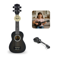 Ukulele sopranowe 21" HRF21 czarne struny Aquila Golden Guitar