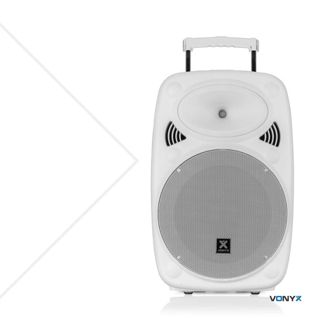 Kolumna z mikrofonami/ nagłośnienie mobilne Verve46 15”Vonyx biały