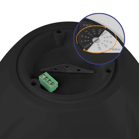 Głośnik wiszący Power Dynamics 1szt PDS40B 100V / 8 Ohm - 5,25'' czarny