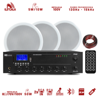 Zestaw instalacyjny 100V, głośnik sufitowy, wzmacniacz, okablowanie Power Dynamics