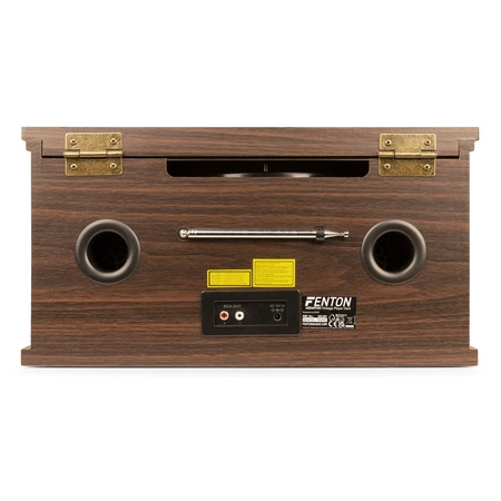 Gramofon Memphis Fenton BT CD DAB+ FM USB brązowy