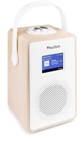Przenośne radio DAB+ Modena z akumulatorem 2000 mAh BT5.0 jasne drewno