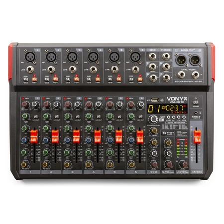 Mikser muzyczny 10-kanałowy REC BT DSP USB VM-KG10 Vonyx