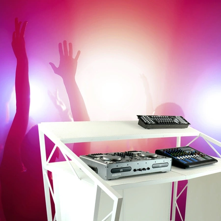 Stół stanowisko DJ składane białe + torba