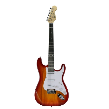 Gitara elektryczna - kompletny zestaw -Golden Guitar STEG-20 wiśniowa Stratocaster